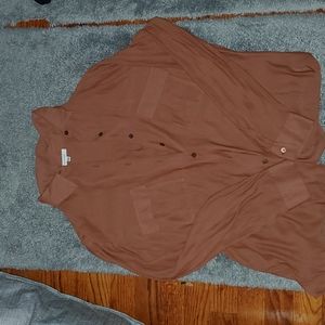 Orange dress shirt, XS